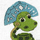 Вышитая картина Зелёная змейка снегурочка в кокошнике. Картины. Уютные вещи (elenapivneva). Ярмарка Мастеров.  Фото №5