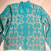 Винтаж handmade. Livemaster - original item Vintage knitwear sweater pullover jacket 48 size USSR NEW 1973. Handmade.