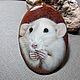  Pendant with a lacquer miniature Rat 2. Pendant. Olesy Losygina. Online shopping on My Livemaster.  Фото №2