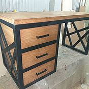Для дома и интерьера handmade. Livemaster - original item Oak table in loft style, desk 