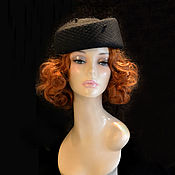 Аксессуары handmade. Livemaster - original item Felt hat Asymmetry black. Handmade.