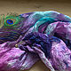 Scarf silk "Sea nymph". Scarf silk batik. Scarves. Pictures and silk. My Livemaster. Фото №5