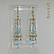 EMPIRE-Royal earrings 750 gold, diamonds, sapphires, topaz. VIDEO. Earrings. MaksimJewelryStudio. My Livemaster. Фото №4