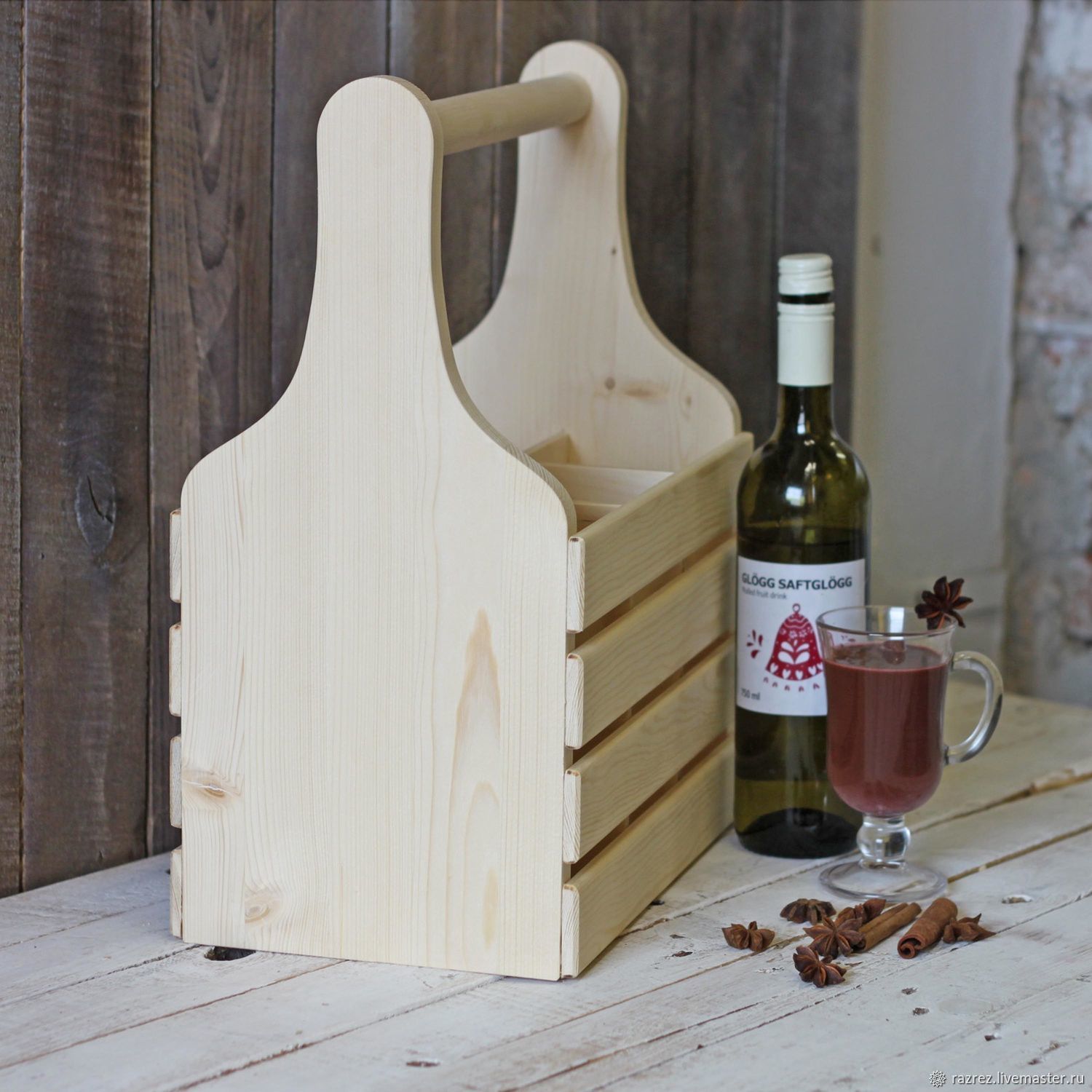 Ящик для бутылок деревянный