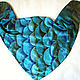 batik scarf 'water snake'. Shawls1. OlgaPastukhovaArt. My Livemaster. Фото №4