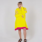 Одежда handmade. Livemaster - original item Dress Bright,Yellow Neon Dress. Handmade.
