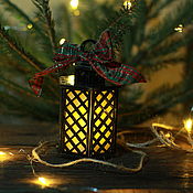 Сувениры и подарки handmade. Livemaster - original item New Year`s lantern made of wood. Handmade.