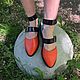 Cosmo sandals orange / turquoise. Sandals. Hitarov (Hitarov). My Livemaster. Фото №4