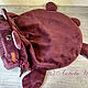 Bed - sleeping bag for a cat 'Bear' maroon. Lodge. lyubov-iv (lyubov-iv). My Livemaster. Фото №4