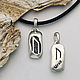 Strength and Health-Uruz rune, silver pendant, Amulet, Moscow,  Фото №1