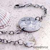 Украшения handmade. Livemaster - original item Chain bracelet: Sea, silver. Handmade.