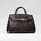 Women's bag made of brown crocodile leather, large bag. Classic Bag. PREMIUM GOODS. Online shopping on My Livemaster.  Фото №2