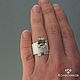 Ring, silver Paper box (silver, prasiolite). Rings. jewelart. Online shopping on My Livemaster.  Фото №2