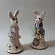 Spice set 'Mr. and Mrs. Rabbit', Salt and pepper shakers, Moscow,  Фото №1