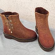 Обувь ручной работы handmade. Livemaster - original item Felted boots with tep soles. Handmade.