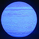 Шар ночник Юпитер 14 см (Синий+Белый), Ночники, Москва,  Фото №1