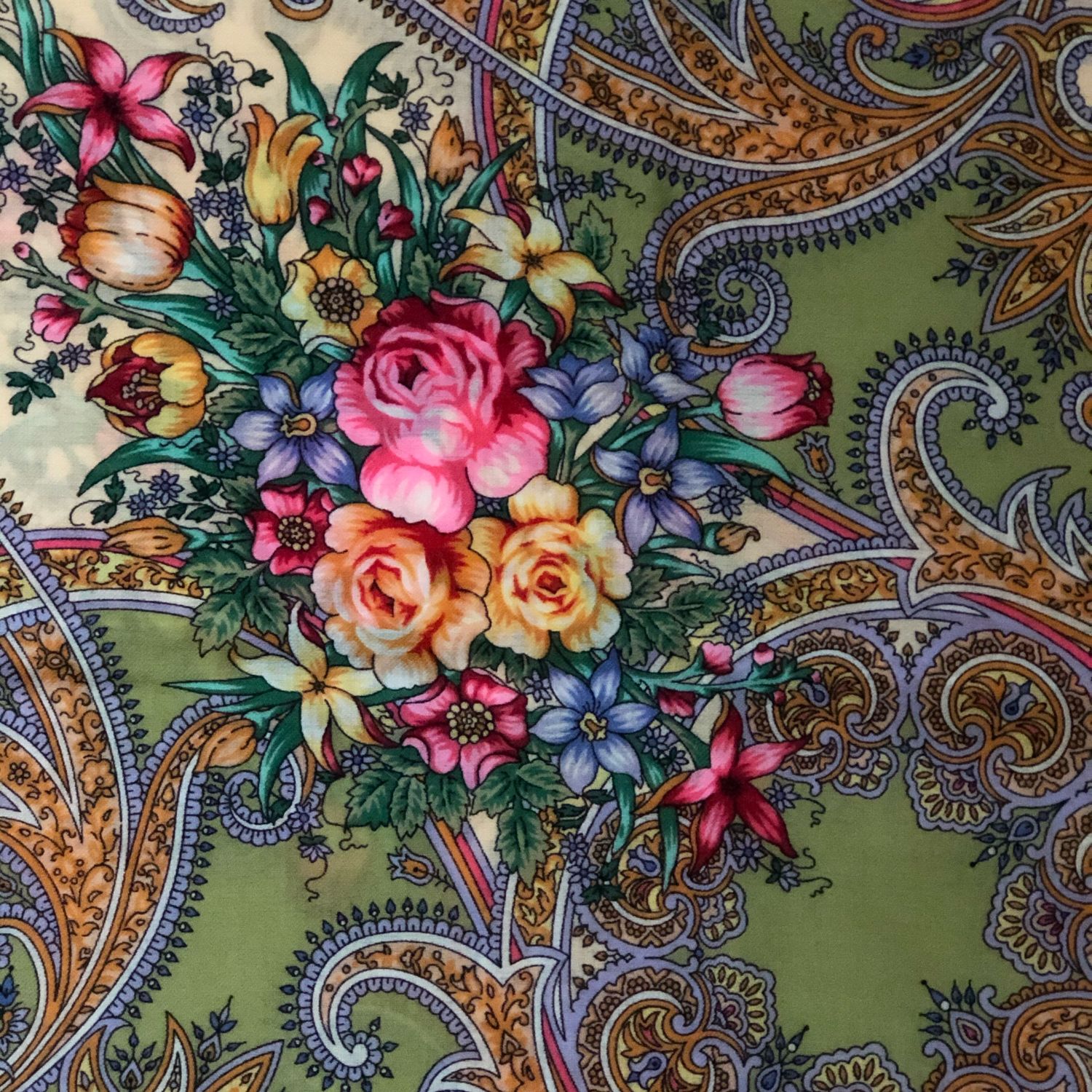 купить мерный лоскут павлопосадских платков