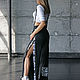 Wide-leg trousers for women, button-down trousers, black trousers with suspenders. Pants. Larisa dizajnerskaya odezhda i podarki (EnigmaStyle). Ярмарка Мастеров.  Фото №5