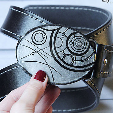 Moon And Stars Leather Belt