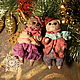 Christmas decorations. Cotton toy couple of loving bears. Christmas decorations. paintmart (oikos). My Livemaster. Фото №5