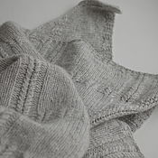 Аксессуары handmade. Livemaster - original item Grey knitted shawl 