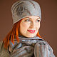 Women's felted hat.gray, Caps, Khabarovsk,  Фото №1
