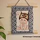 Фоторамка голубая. Фоторамки. Элеонора Макраме(Macrame design) (eleonora-stepanova). Интернет-магазин Ярмарка Мастеров.  Фото №2