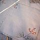 Servilletas de lino con bordado artístico Dibujo hilos rosa Mosqueta. Swipe. Natali Migurskaya. Ярмарка Мастеров.  Фото №4