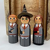 Сувениры и подарки ручной работы. Ярмарка Мастеров - ручная работа Harry Potter, Ron and Hermione Golden Trio Doll Set. Handmade.