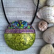 SUMMER Boho necklace made of polymer clay. necklace Hryvnia