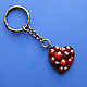 Heart keychain Burgundy color. Key chain. fiorellino. Online shopping on My Livemaster.  Фото №2