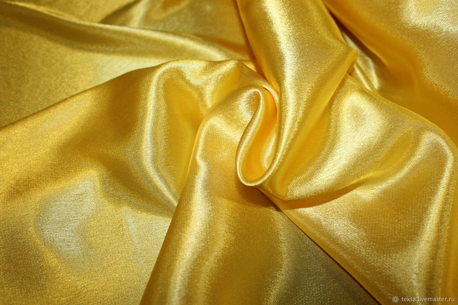 Креп сатин ткань золото