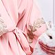Ликвидация магазина! Розовый халат из натурального итальянского шелка. Халаты. Мария (HBunny). Интернет-магазин Ярмарка Мастеров.  Фото №2