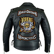 Материалы для творчества handmade. Livemaster - original item Biker stripes on the back Harley Davidson Skull. Handmade.