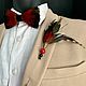 Order Bow tie and boutonniere set with rooster and pheasant feathers. GooseTie. Bow tie feathers. Livemaster. . Butterflies Фото №3