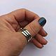 Ring Two stripes. 925 sterling silver, Rings, Turin,  Фото №1