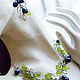 'Blueberry' necklace and earrings lampwork original assembly. Jewelry Sets. BeautyGlassByKate(Lampwork) (beauty-glass). My Livemaster. Фото №4