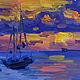 Painting: sunset on the sea, Pictures, Moscow,  Фото №1