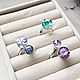 Кольцо ручной работы  с двумя сферами гортензия. Кольца. MoranaJewelrYкрашения с цветами Санкт-Петербург. Ярмарка Мастеров.  Фото №4