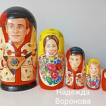 Русский стиль ручной работы. Ярмарка Мастеров - ручная работа Народные сувениры: матрешки по фото. Handmade.