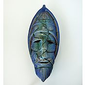 Керамическая декоративная маска, личина воина