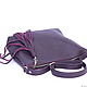 Order Bag Shoulder Bag-Over the Shoulder-Postman Crossbody Purple. BagsByKaterinaKlestova (kklestova). Livemaster. . Crossbody bag Фото №3