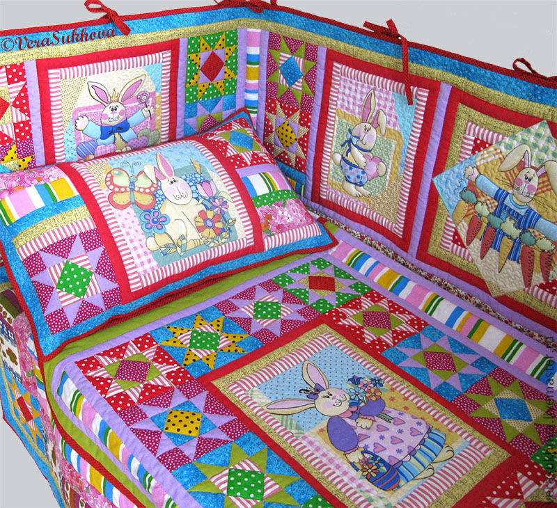 Quilt Kit Baby Crib Bunny Tales Zakazat Na Yarmarke Masterov