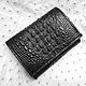 Folding wallet, made of natural embossed crocodile leather, Wallets, St. Petersburg,  Фото №1