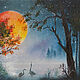  ' Moonlight Serenade' miniature in oil, Pictures, Ekaterinburg,  Фото №1