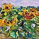 Oil painting with sunflowers ' Sunny Mood 2', Pictures, Murmansk,  Фото №1