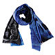 Scarf Cashmere shawl blue gray color for women. Scarves. YUYE. My Livemaster. Фото №6