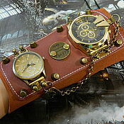Украшения handmade. Livemaster - original item Steampunk Wristwatch 2 pcs. 