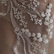 Материалы для творчества handmade. Livemaster - original item Embroidered applique with sequins. Delicate patterns. Handmade.