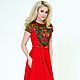 Order Dress summer dress short red dress. Дизайнерские платья Valensia Atelier. Livemaster. . Dresses Фото №3